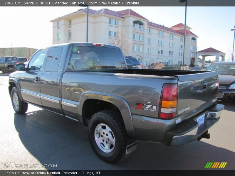 Storm Gray Metallic / Graphite 2002 GMC Sierra 1500 SLE Extended Cab 4x4