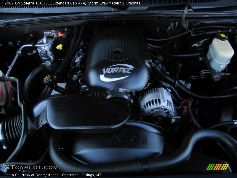 Storm Gray Metallic / Graphite 2002 GMC Sierra 1500 SLE Extended Cab 4x4