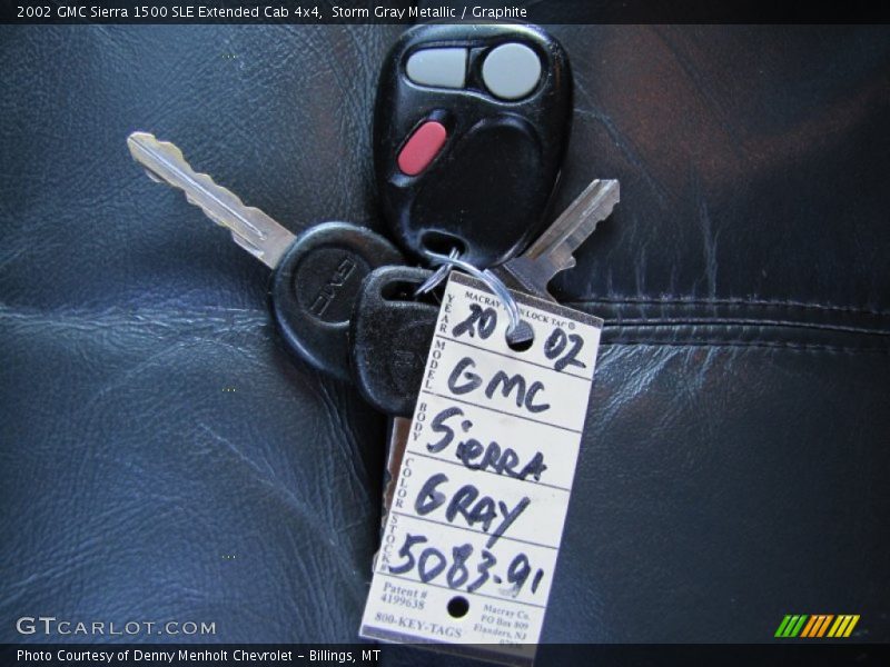 Storm Gray Metallic / Graphite 2002 GMC Sierra 1500 SLE Extended Cab 4x4