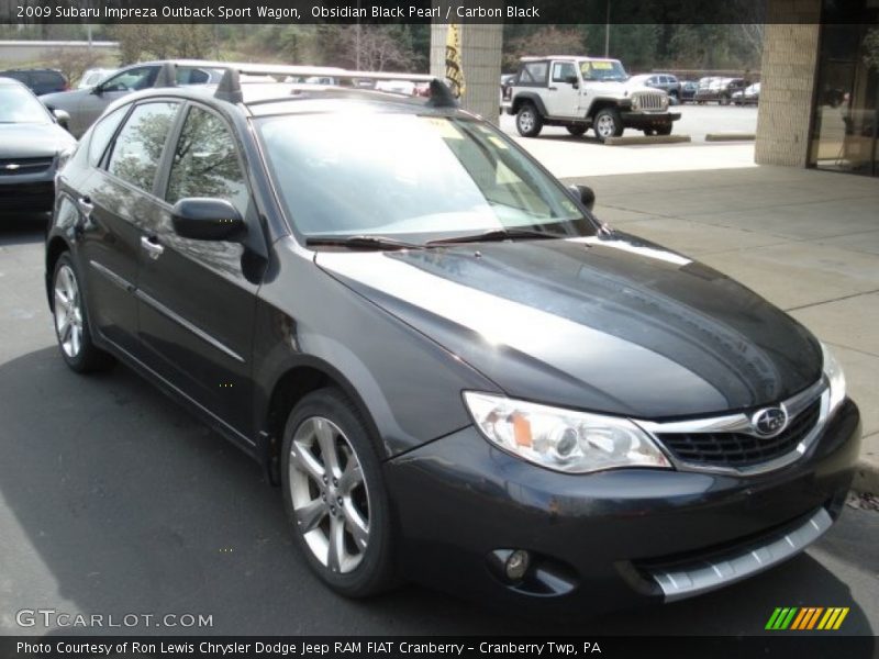Obsidian Black Pearl / Carbon Black 2009 Subaru Impreza Outback Sport Wagon