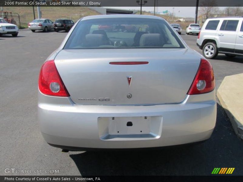 Liquid Silver Metallic / Ebony 2006 Pontiac G6 Sedan