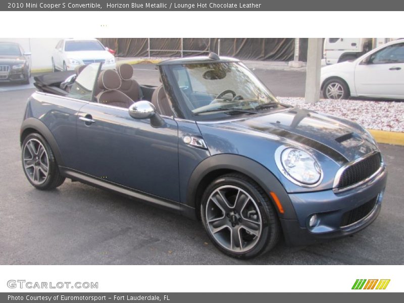 Horizon Blue Metallic / Lounge Hot Chocolate Leather 2010 Mini Cooper S Convertible