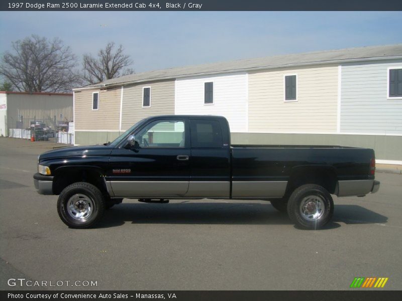 Black / Gray 1997 Dodge Ram 2500 Laramie Extended Cab 4x4