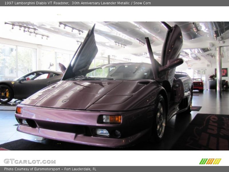30th Anniversary Lavander Metallic / Snow Corn 1997 Lamborghini Diablo VT Roadster