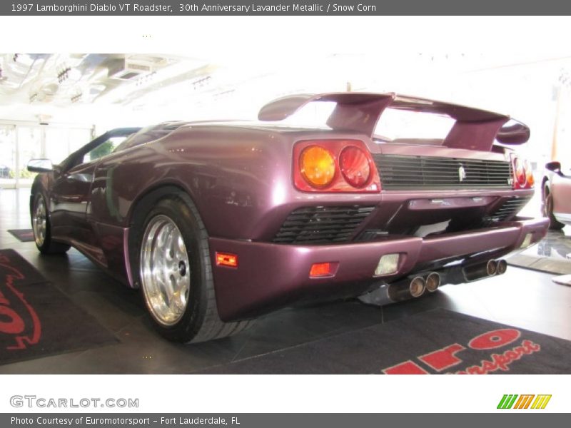 30th Anniversary Lavander Metallic / Snow Corn 1997 Lamborghini Diablo VT Roadster