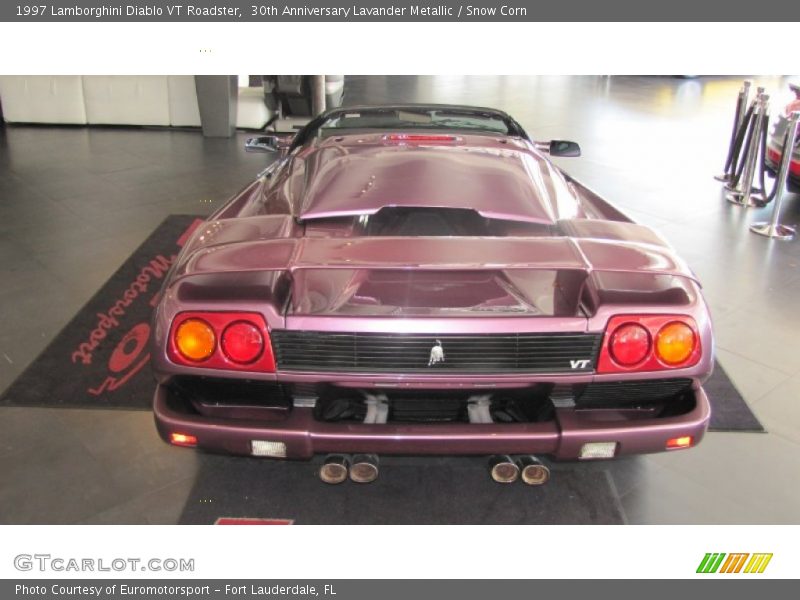 30th Anniversary Lavander Metallic / Snow Corn 1997 Lamborghini Diablo VT Roadster