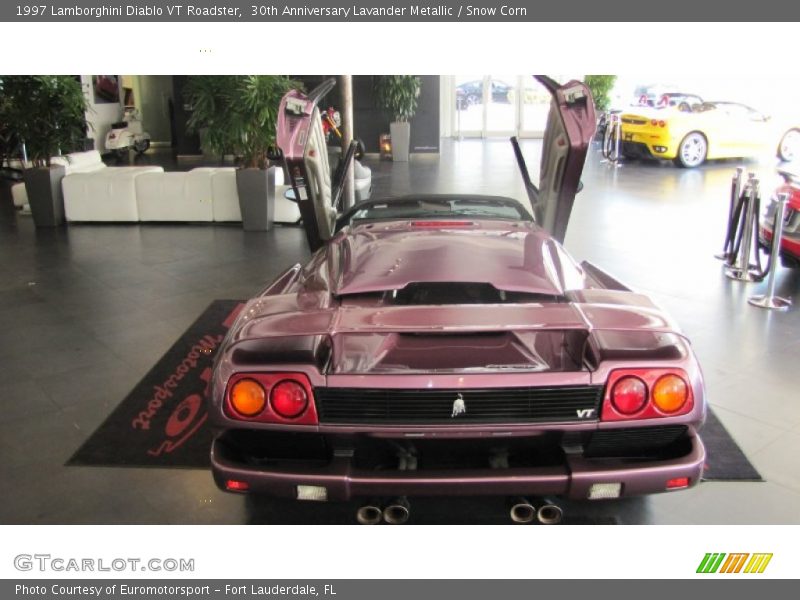 30th Anniversary Lavander Metallic / Snow Corn 1997 Lamborghini Diablo VT Roadster