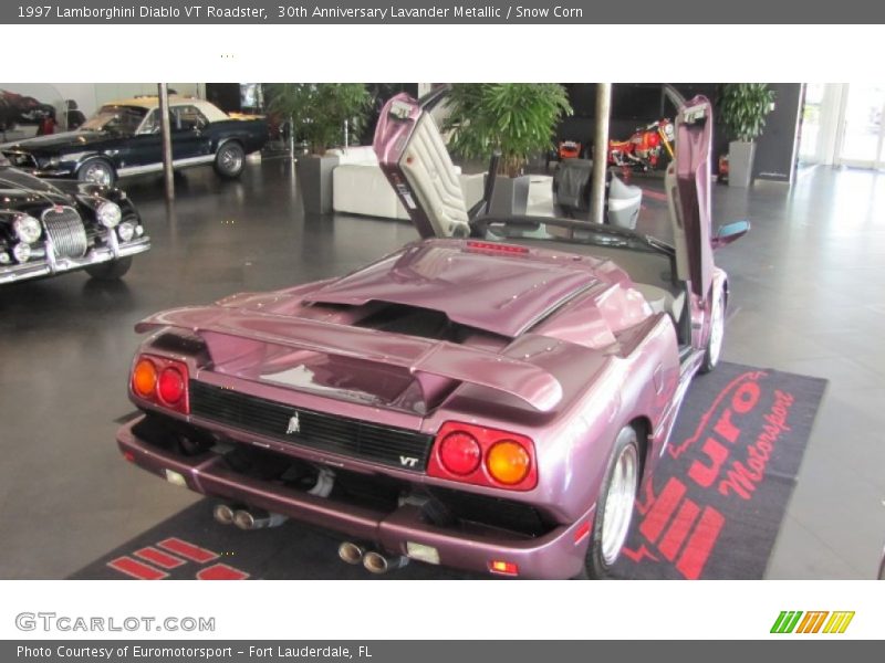30th Anniversary Lavander Metallic / Snow Corn 1997 Lamborghini Diablo VT Roadster