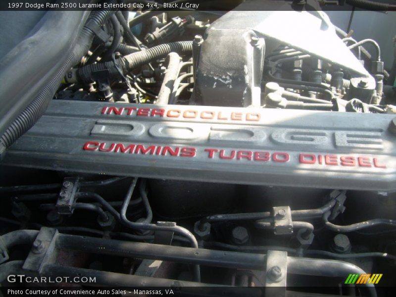 Black / Gray 1997 Dodge Ram 2500 Laramie Extended Cab 4x4
