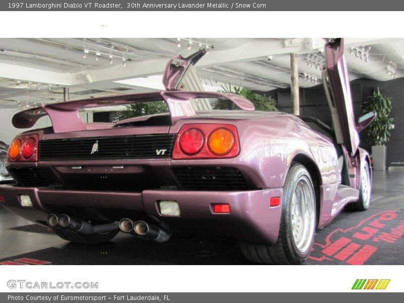 30th Anniversary Lavander Metallic / Snow Corn 1997 Lamborghini Diablo VT Roadster