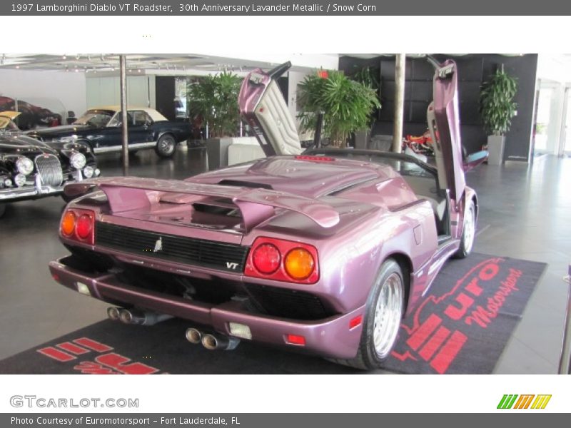 30th Anniversary Lavander Metallic / Snow Corn 1997 Lamborghini Diablo VT Roadster