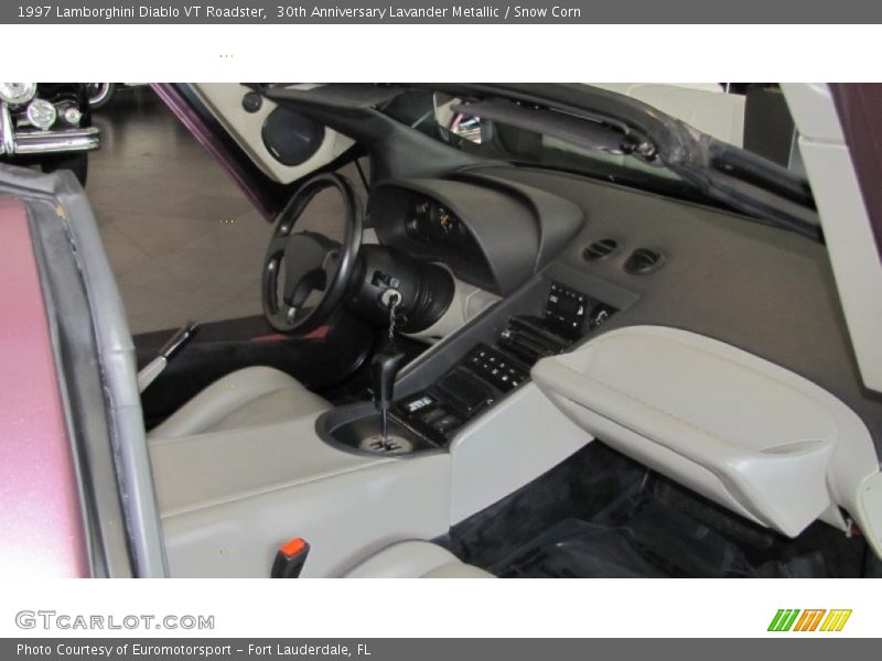 30th Anniversary Lavander Metallic / Snow Corn 1997 Lamborghini Diablo VT Roadster
