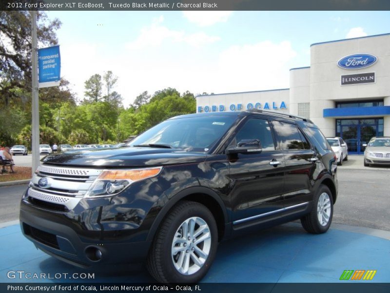 Tuxedo Black Metallic / Charcoal Black 2012 Ford Explorer XLT EcoBoost