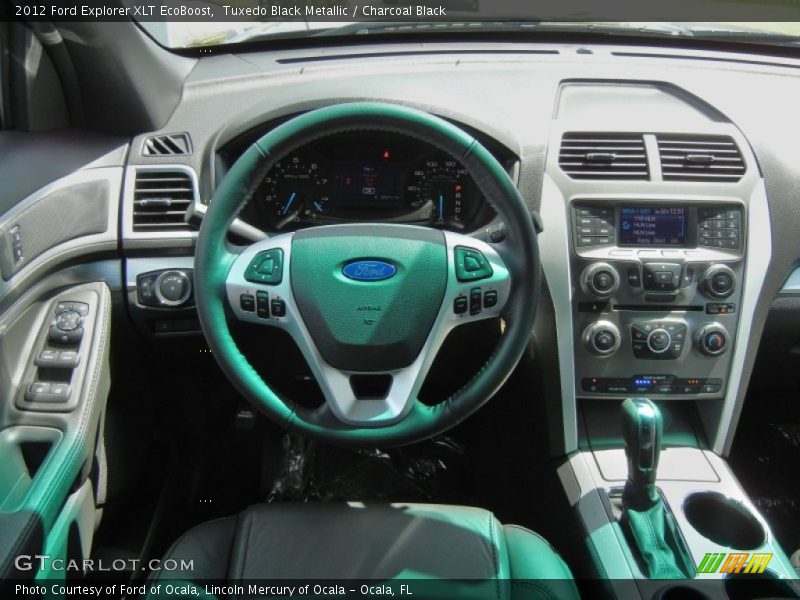 Tuxedo Black Metallic / Charcoal Black 2012 Ford Explorer XLT EcoBoost
