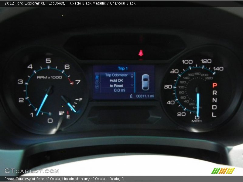 Tuxedo Black Metallic / Charcoal Black 2012 Ford Explorer XLT EcoBoost