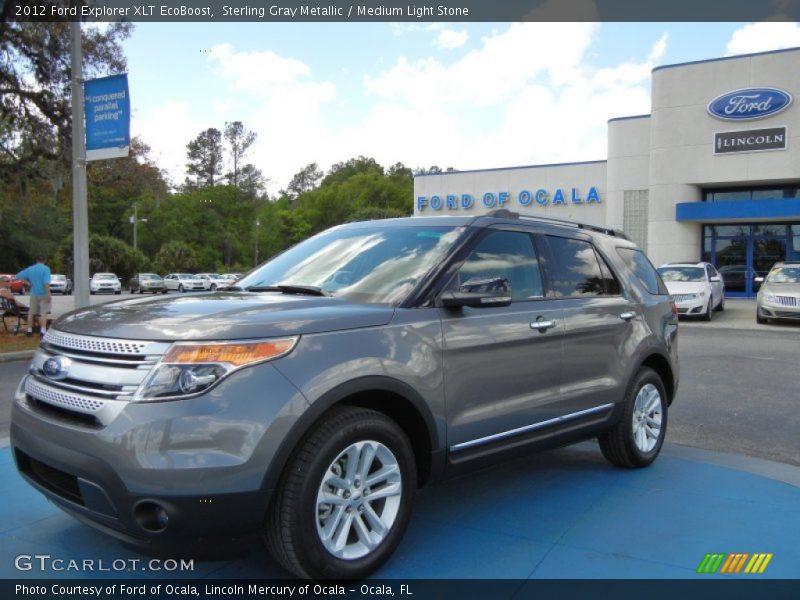 Sterling Gray Metallic / Medium Light Stone 2012 Ford Explorer XLT EcoBoost