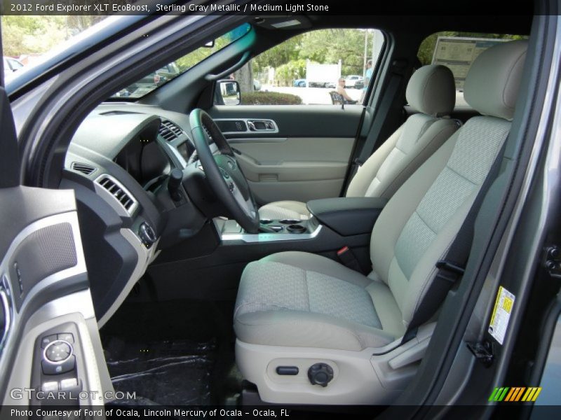 Sterling Gray Metallic / Medium Light Stone 2012 Ford Explorer XLT EcoBoost
