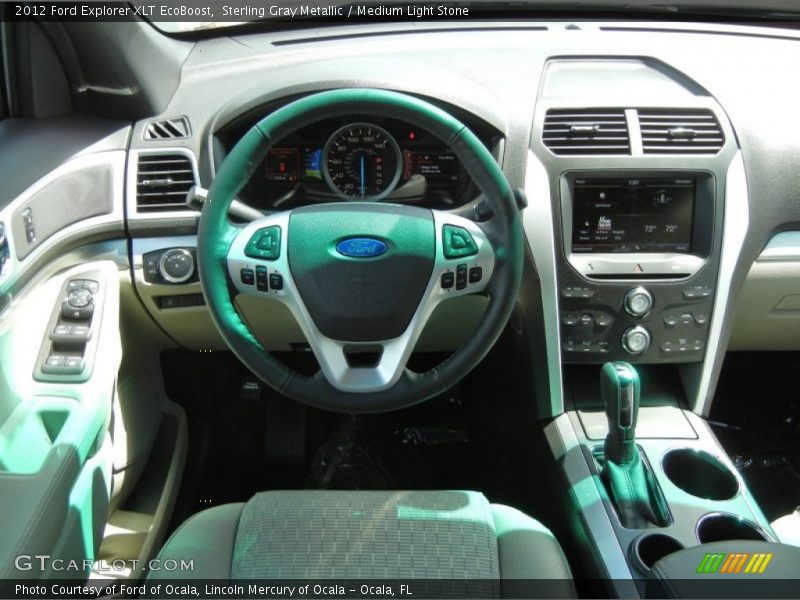 Sterling Gray Metallic / Medium Light Stone 2012 Ford Explorer XLT EcoBoost
