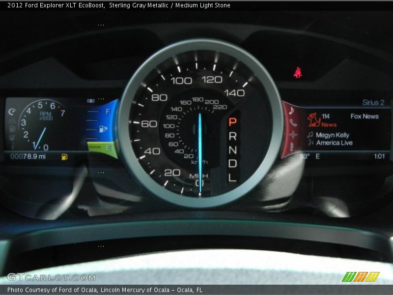 Sterling Gray Metallic / Medium Light Stone 2012 Ford Explorer XLT EcoBoost