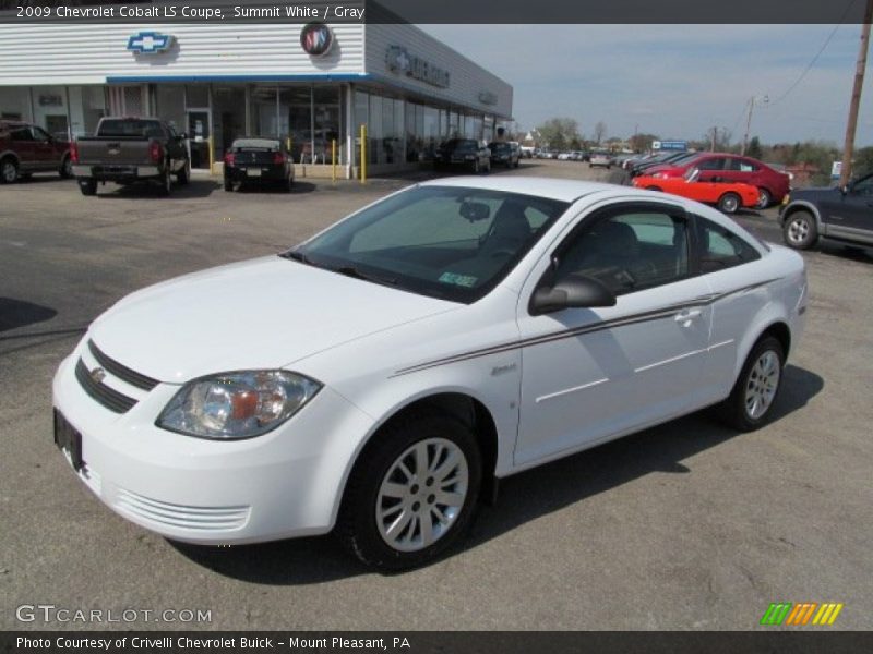 Summit White / Gray 2009 Chevrolet Cobalt LS Coupe