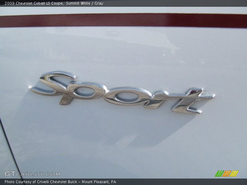 Summit White / Gray 2009 Chevrolet Cobalt LS Coupe