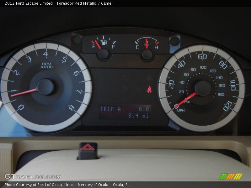 Toreador Red Metallic / Camel 2012 Ford Escape Limited