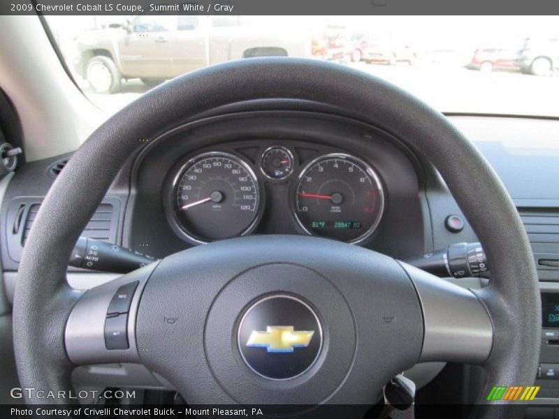 Summit White / Gray 2009 Chevrolet Cobalt LS Coupe