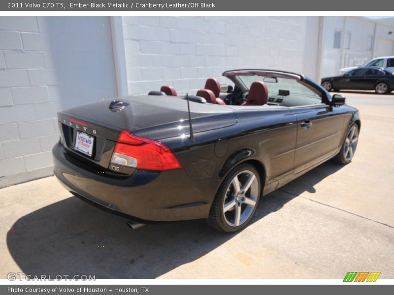 Ember Black Metallic / Cranberry Leather/Off Black 2011 Volvo C70 T5