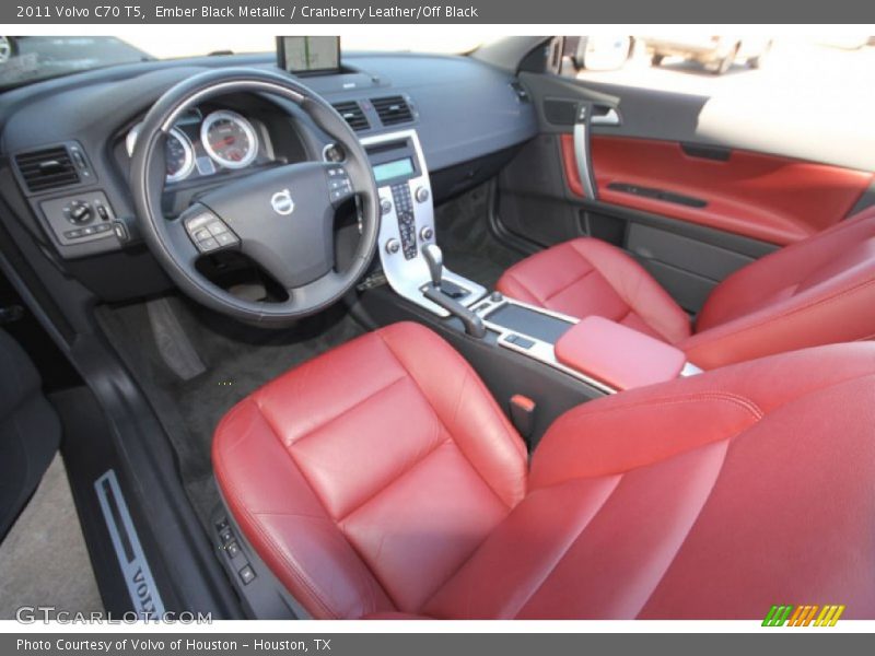  2011 C70 T5 Cranberry Leather/Off Black Interior