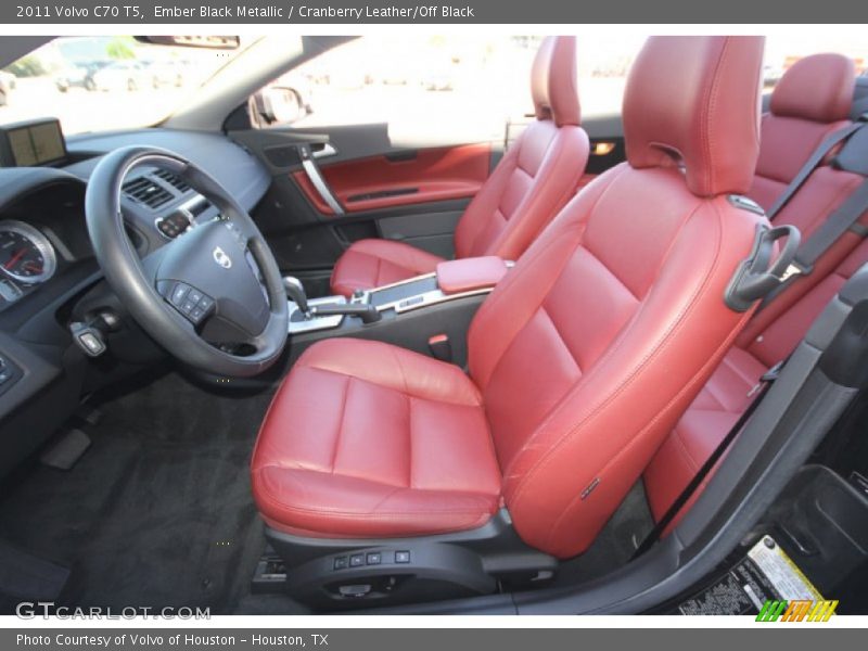  2011 C70 T5 Cranberry Leather/Off Black Interior