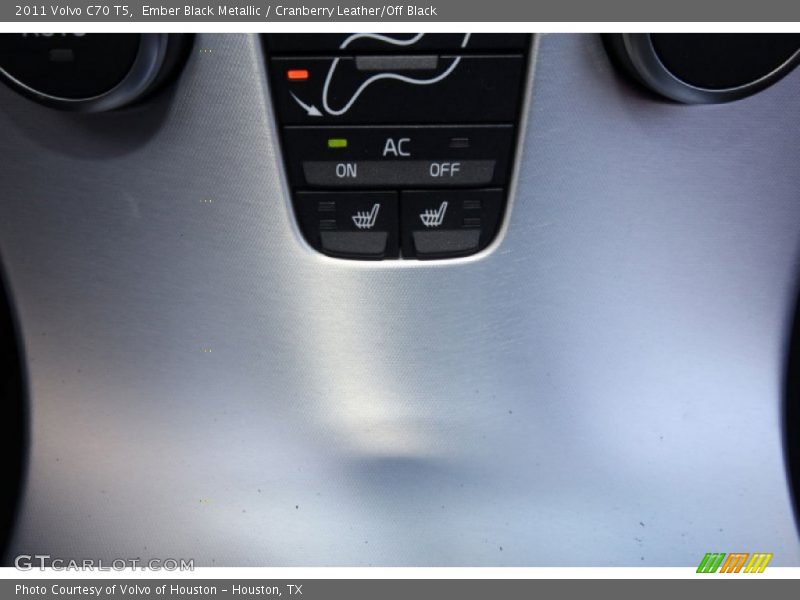 Ember Black Metallic / Cranberry Leather/Off Black 2011 Volvo C70 T5