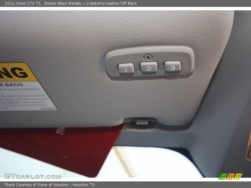 Ember Black Metallic / Cranberry Leather/Off Black 2011 Volvo C70 T5