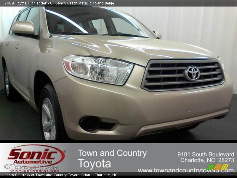 Sandy Beach Metallic / Sand Beige 2009 Toyota Highlander V6