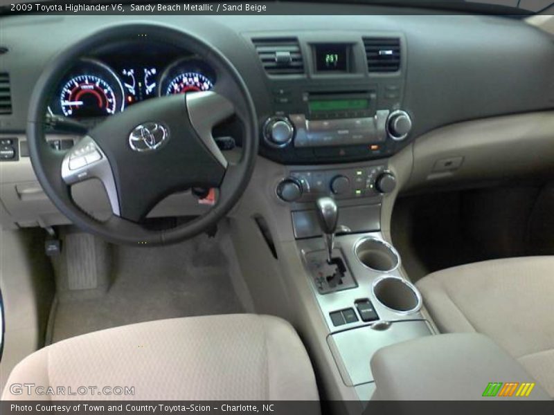 Sandy Beach Metallic / Sand Beige 2009 Toyota Highlander V6