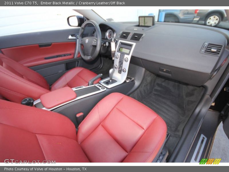 Ember Black Metallic / Cranberry Leather/Off Black 2011 Volvo C70 T5