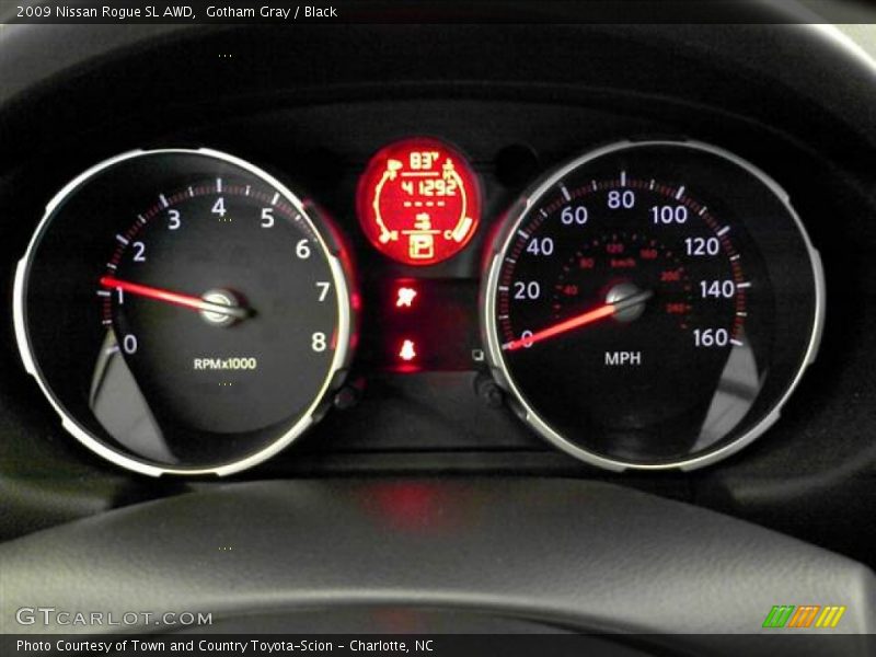 Gotham Gray / Black 2009 Nissan Rogue SL AWD