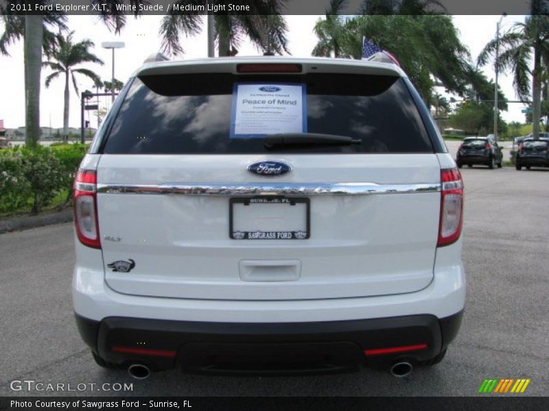 White Suede / Medium Light Stone 2011 Ford Explorer XLT