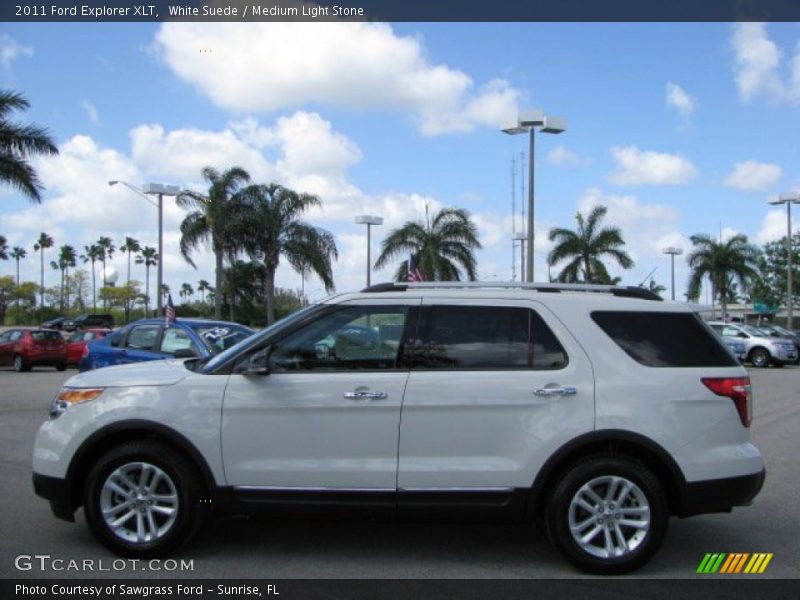White Suede / Medium Light Stone 2011 Ford Explorer XLT