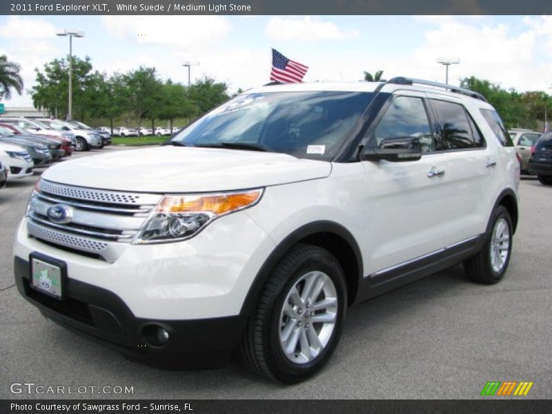 White Suede / Medium Light Stone 2011 Ford Explorer XLT