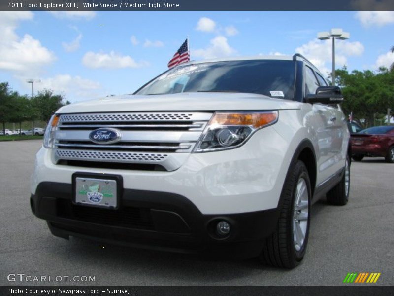 White Suede / Medium Light Stone 2011 Ford Explorer XLT