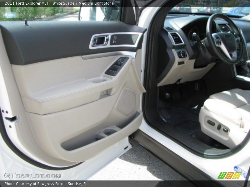 White Suede / Medium Light Stone 2011 Ford Explorer XLT