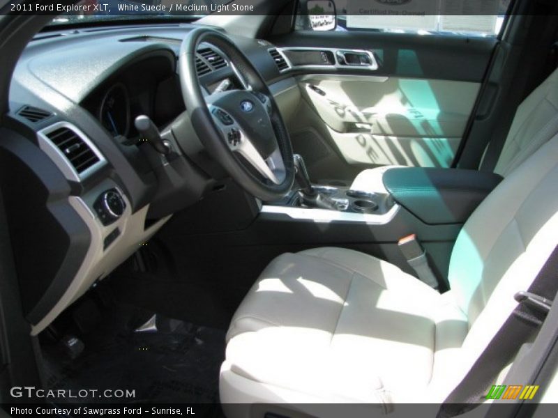 White Suede / Medium Light Stone 2011 Ford Explorer XLT