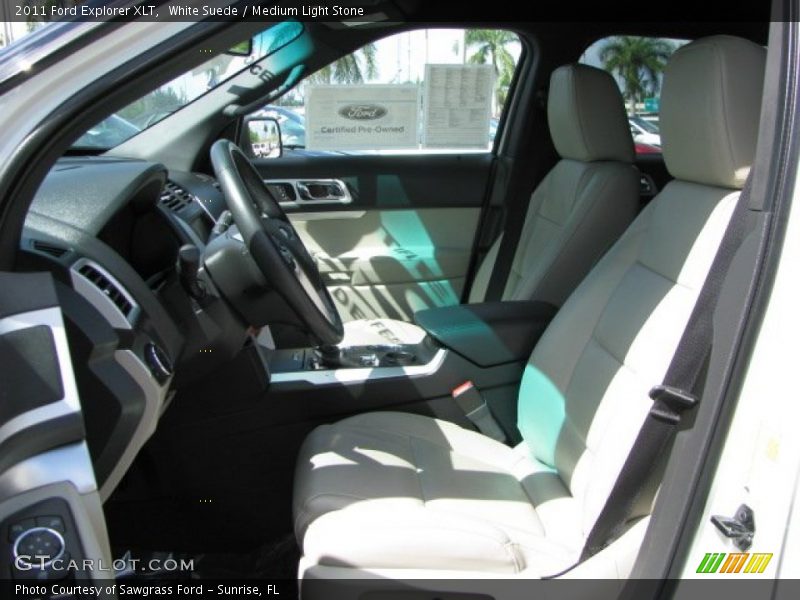 White Suede / Medium Light Stone 2011 Ford Explorer XLT