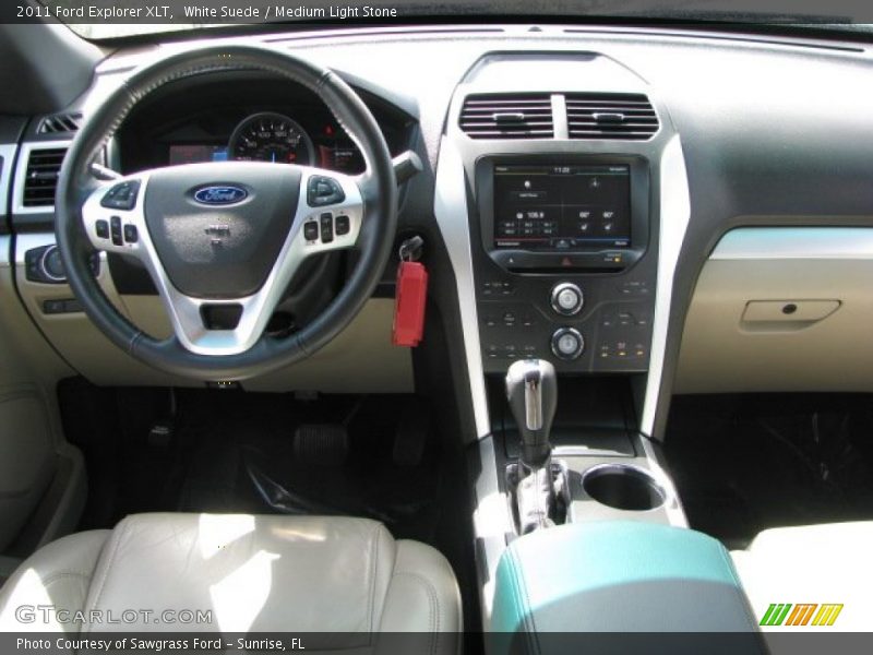 White Suede / Medium Light Stone 2011 Ford Explorer XLT
