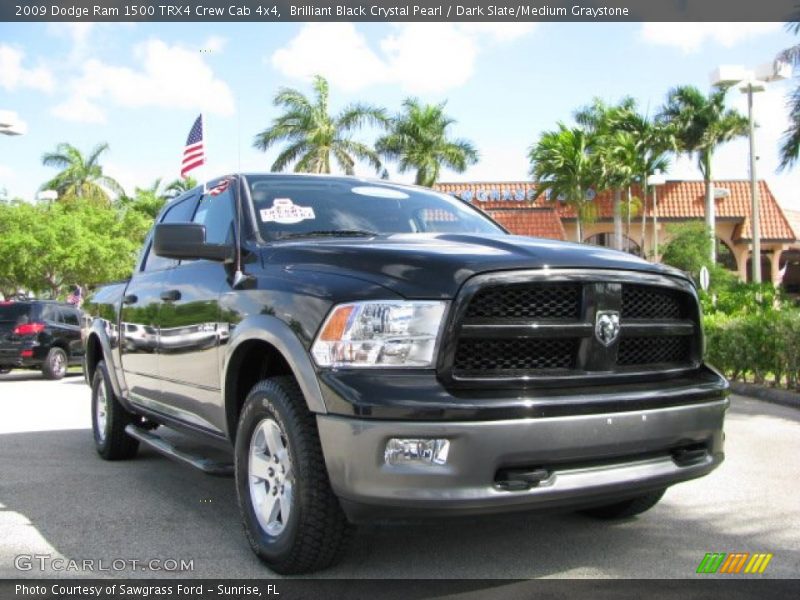 Brilliant Black Crystal Pearl / Dark Slate/Medium Graystone 2009 Dodge Ram 1500 TRX4 Crew Cab 4x4