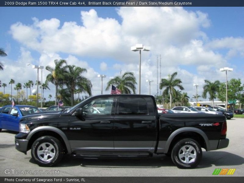 Brilliant Black Crystal Pearl / Dark Slate/Medium Graystone 2009 Dodge Ram 1500 TRX4 Crew Cab 4x4