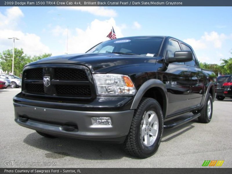 Brilliant Black Crystal Pearl / Dark Slate/Medium Graystone 2009 Dodge Ram 1500 TRX4 Crew Cab 4x4