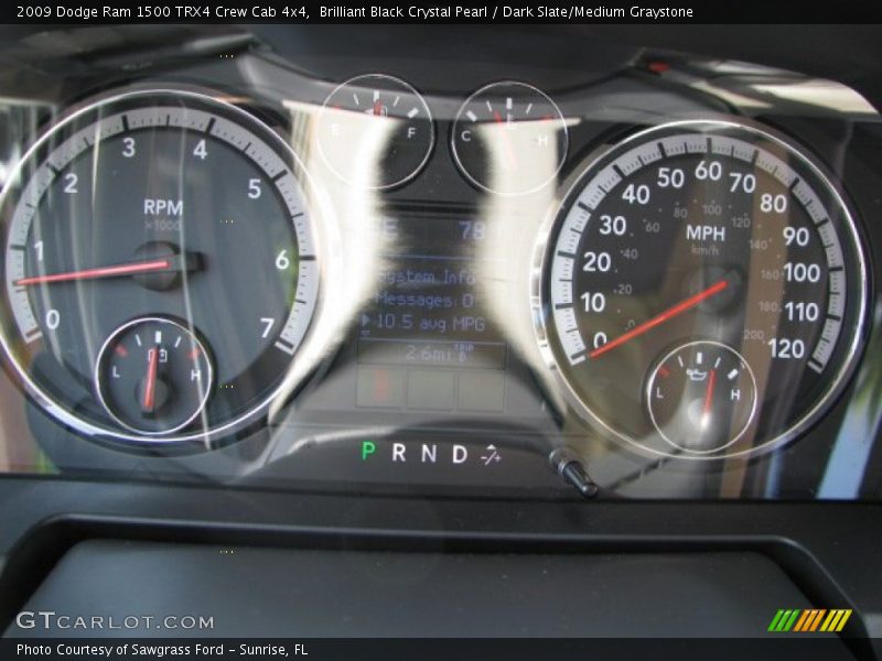 Brilliant Black Crystal Pearl / Dark Slate/Medium Graystone 2009 Dodge Ram 1500 TRX4 Crew Cab 4x4