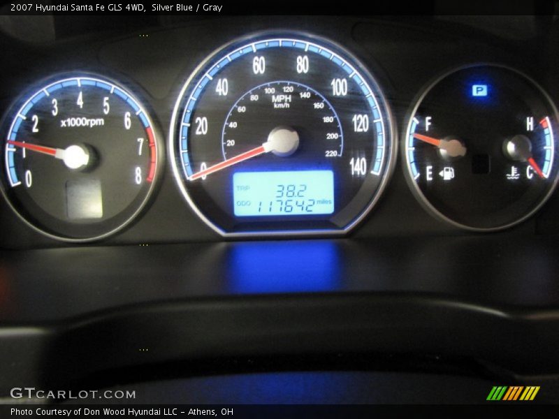 Silver Blue / Gray 2007 Hyundai Santa Fe GLS 4WD