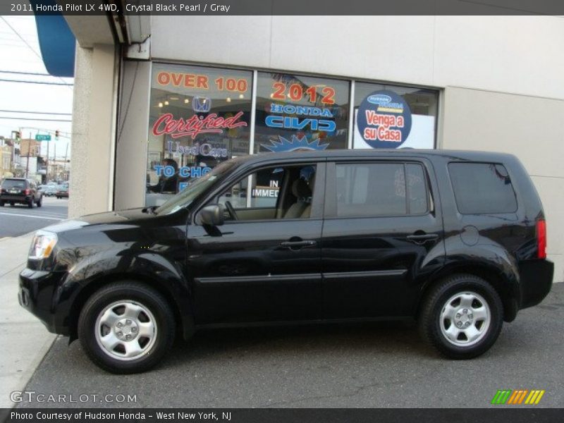 Crystal Black Pearl / Gray 2011 Honda Pilot LX 4WD